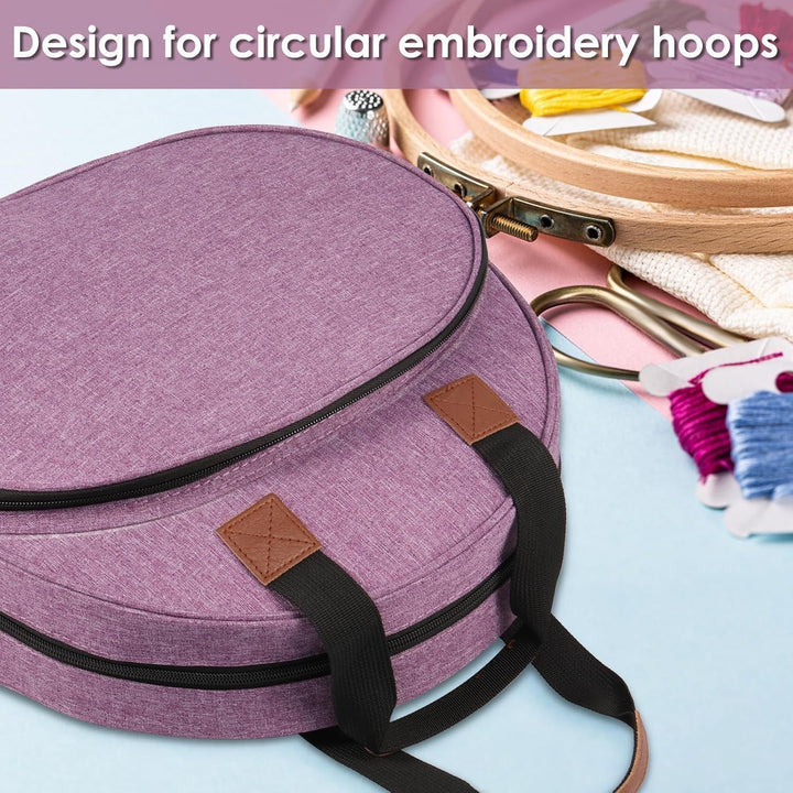 Round Tote Bag with Practical Two-Way Zipper Bowlift