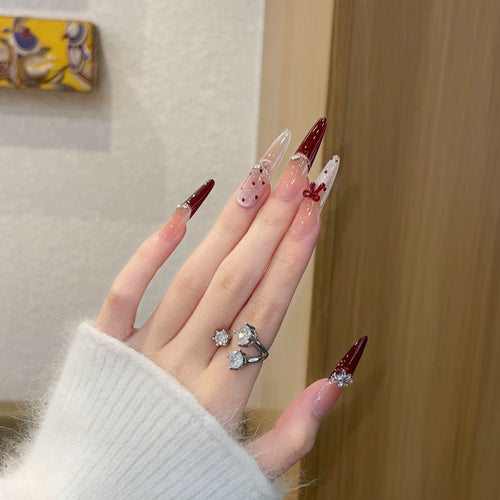 Crystal-Embellished Press-On Nail Extensions Bowlift