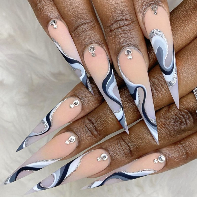 Professional artificial nails with elegant designs Bowlift