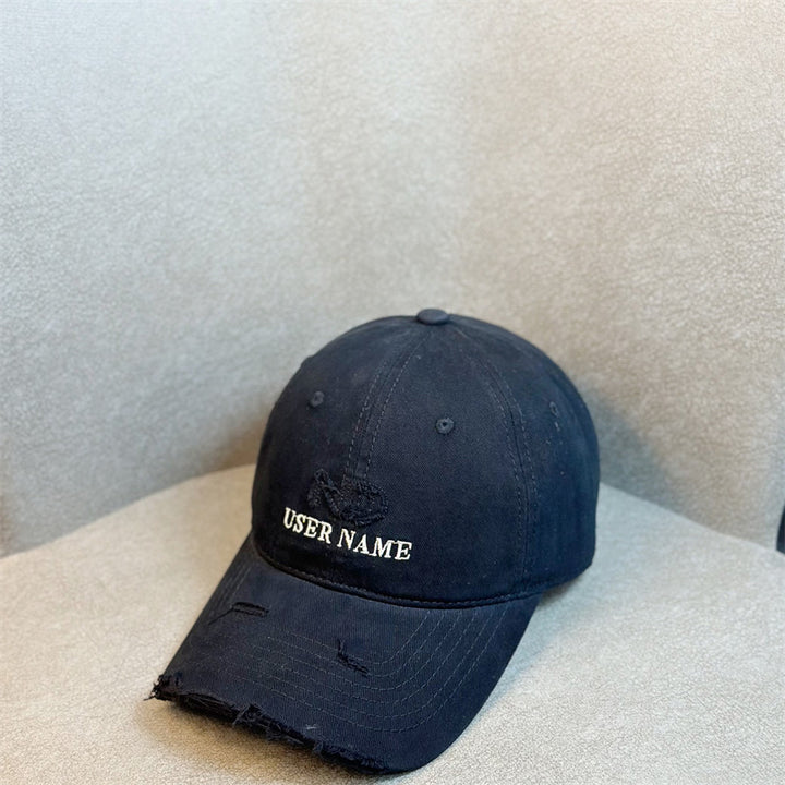 Women's Distressed Casual Adjustable Baseball Cap Bowlift
