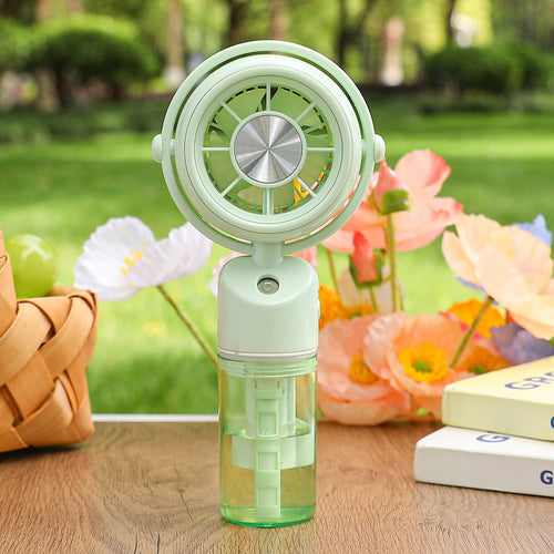 Ladies Portable Mini Fan with Spray Function Bowlift