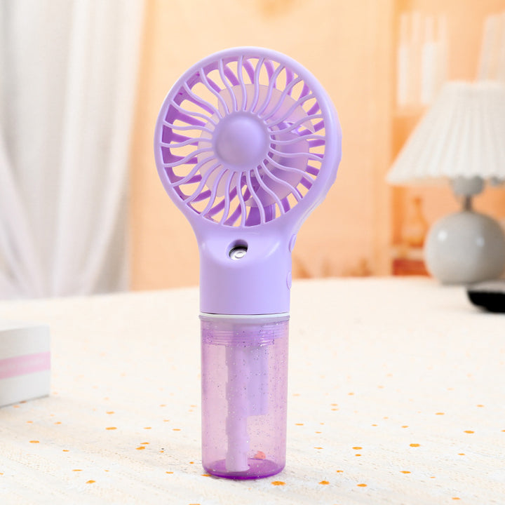 Women Portable Spray Fan with USB Charging Function and Ergonomic Handle Bowlift