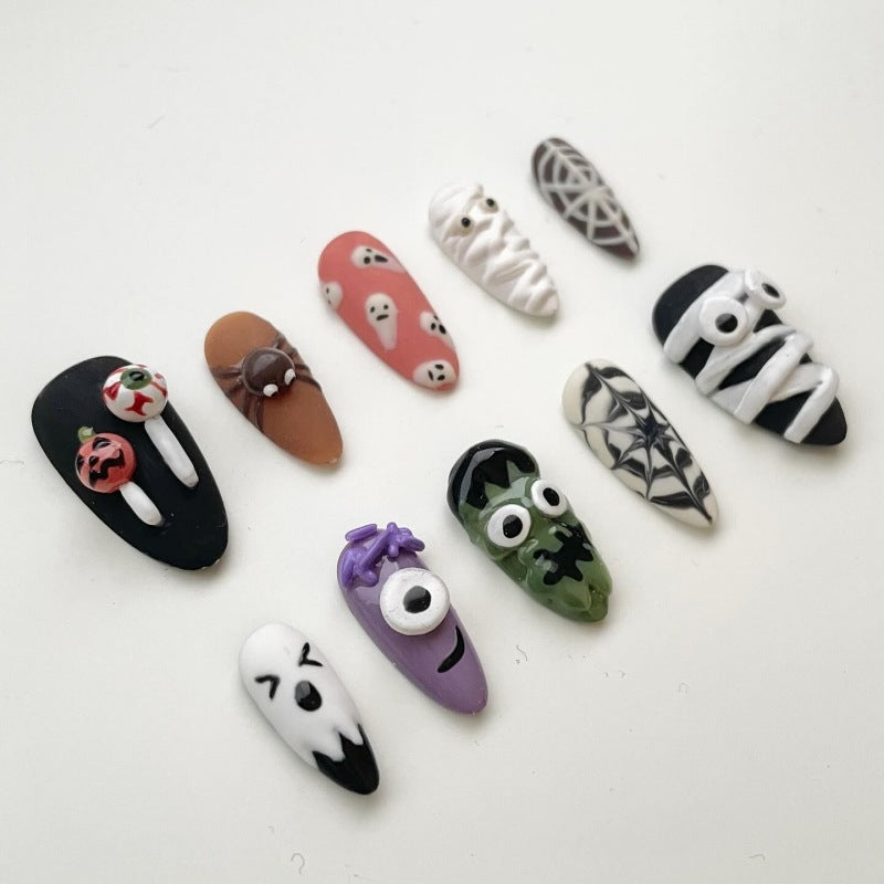 Halloween-Themed Press-On Nail Set Bowlift