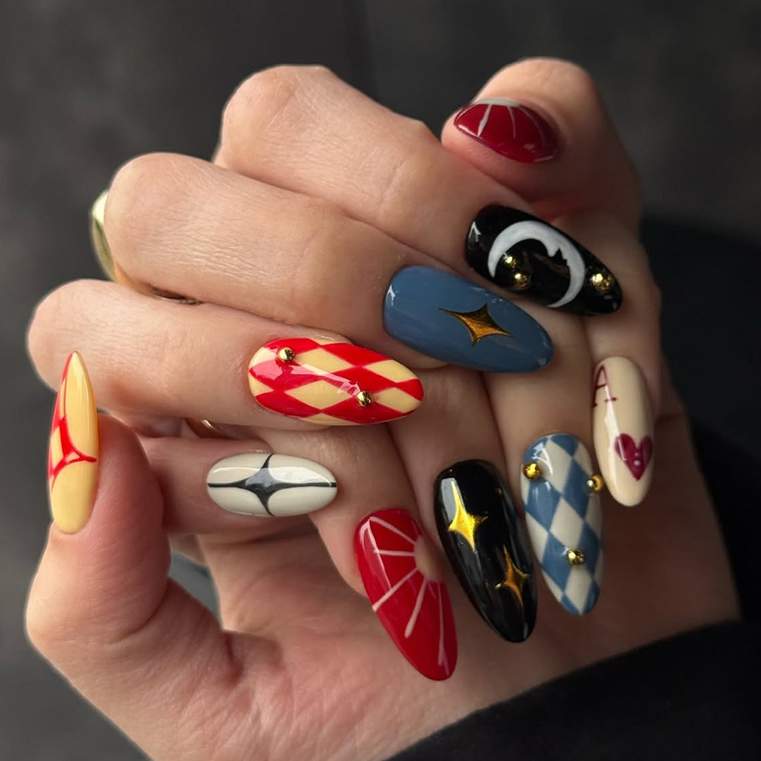 Artificial nails with Creative Design Bowlift