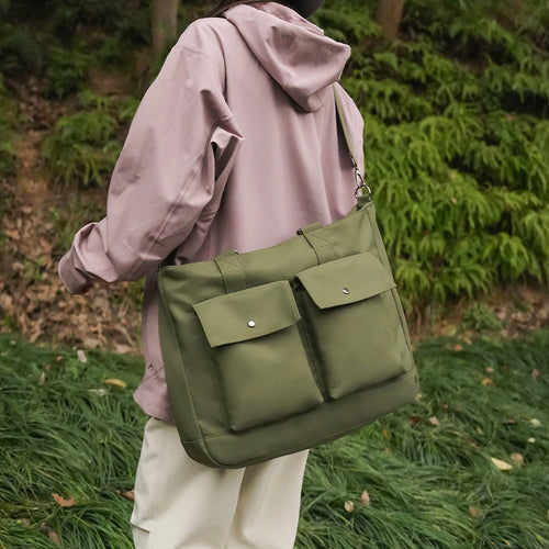 Versatile tote bag with practical exterior pockets Bowlift