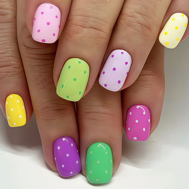 Playful Polka Dot Nail Wraps Bowlift