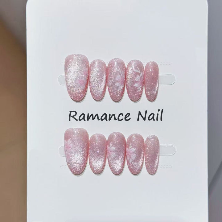 Floral Design Press-On Nail Set Bowlift