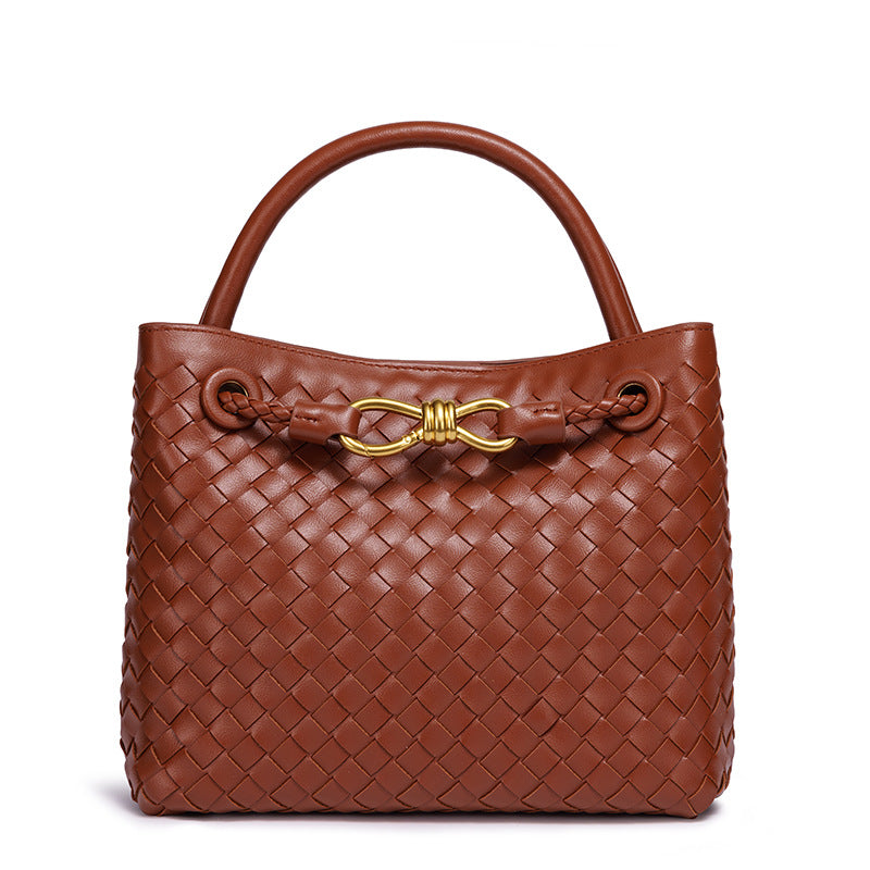 Elegant Braided Leather Tote Bowlift