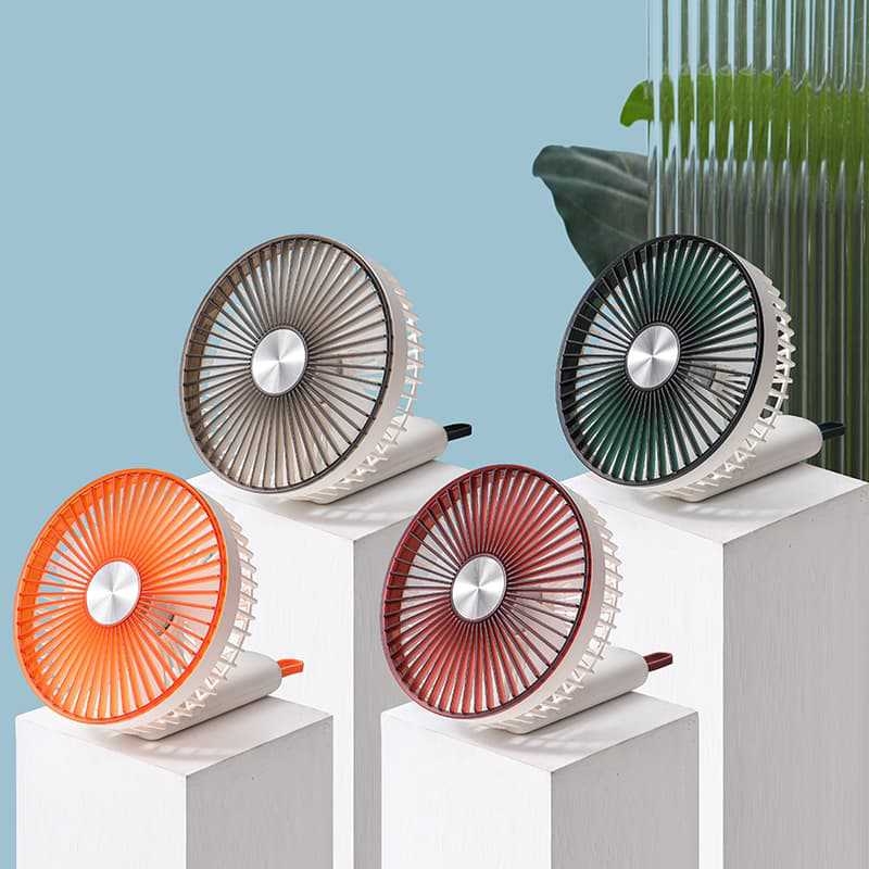 Unisex portable table fan with rechargeable battery, adjustable tilt angle, and quiet DC motor Bowlift