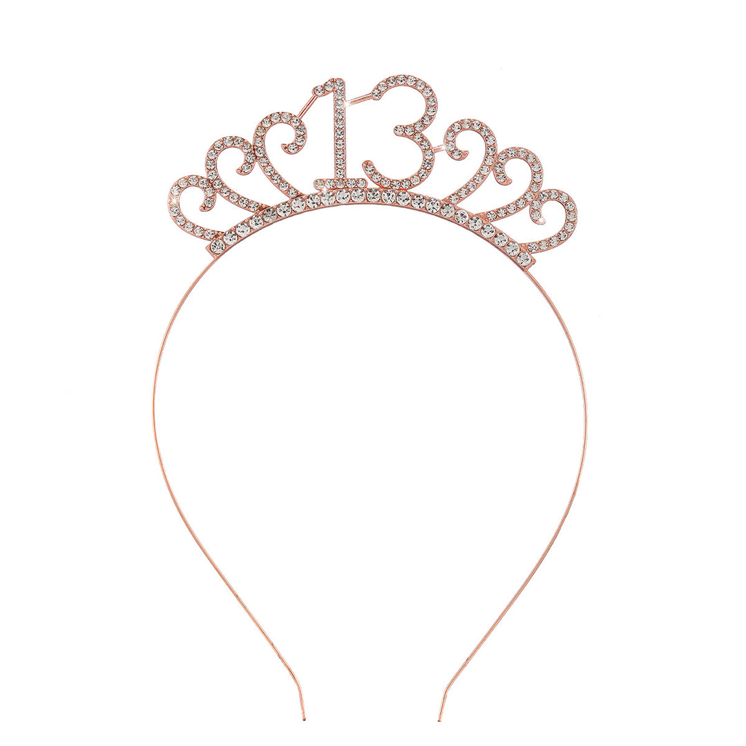 Ladies Crystal Tiara with Custom Designed Number Motif Bowlift