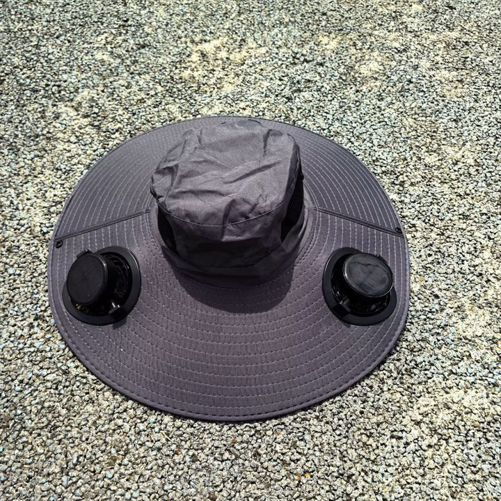 air-cooled sun hat with removable USB fans and wide neck protection Bowlift