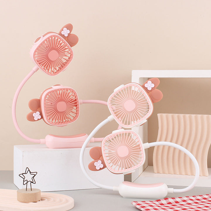 Women's Portable Neck Fan with Flexible Mounting System Bowlift