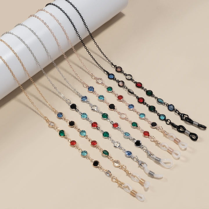 Elegant Gemstone Eyewear Chain Bowlift