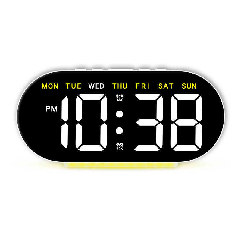 Digital LED Alarm Clock with Multifunctional Date Display Bowlift