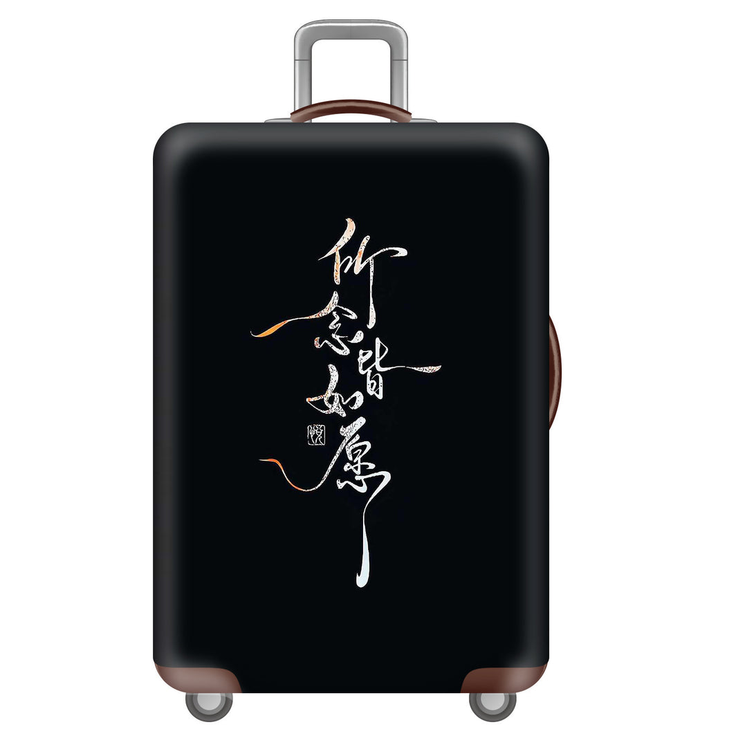 Unisex Hard Shell Luggage with Creative Astronaut Motto Bowlift