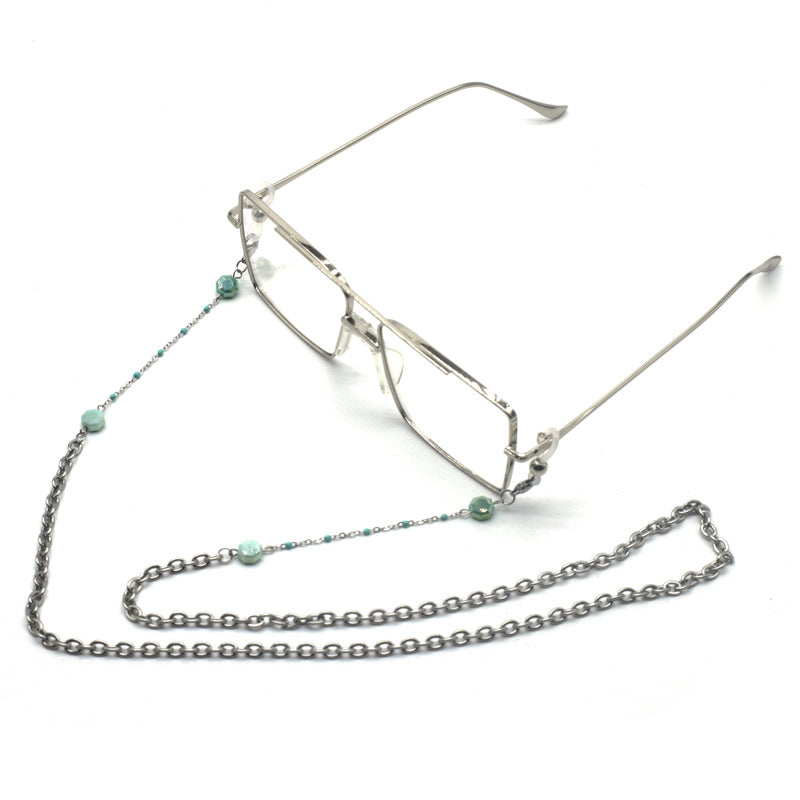 Decorative Chain Necklace with Beaded Accents Bowlift