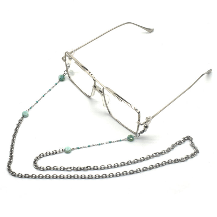 Decorative Chain Necklace with Beaded Accents Bowlift