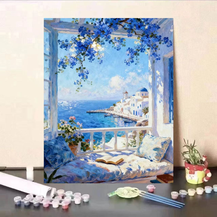 Scenic Coastal View Paint by Numbers Art Kit Bowlift