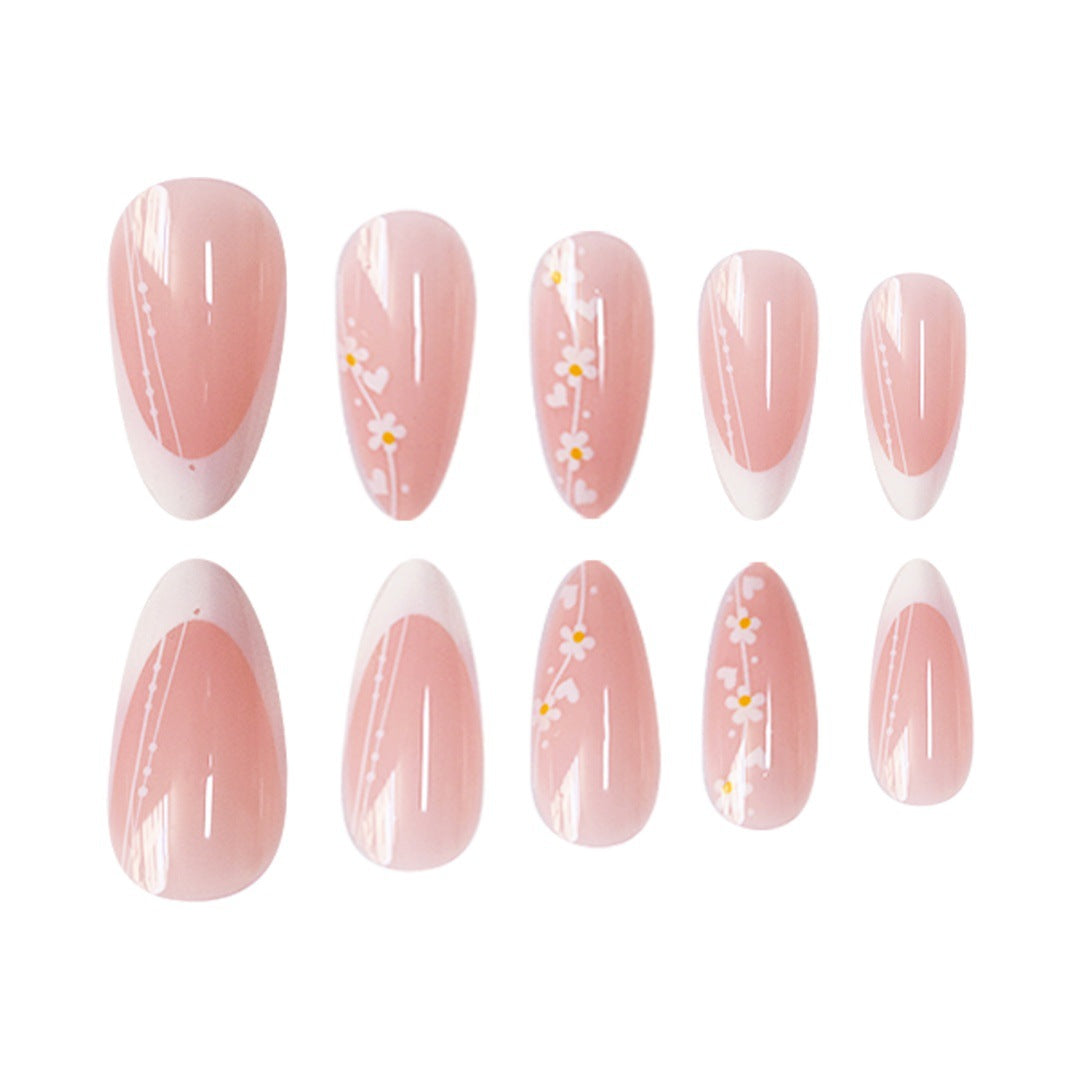 Artistic Floral Gradient Press-On Nail Set Bowlift