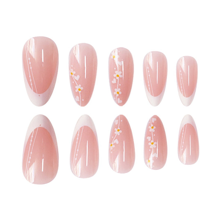 Artistic Floral Gradient Press-On Nail Set Bowlift