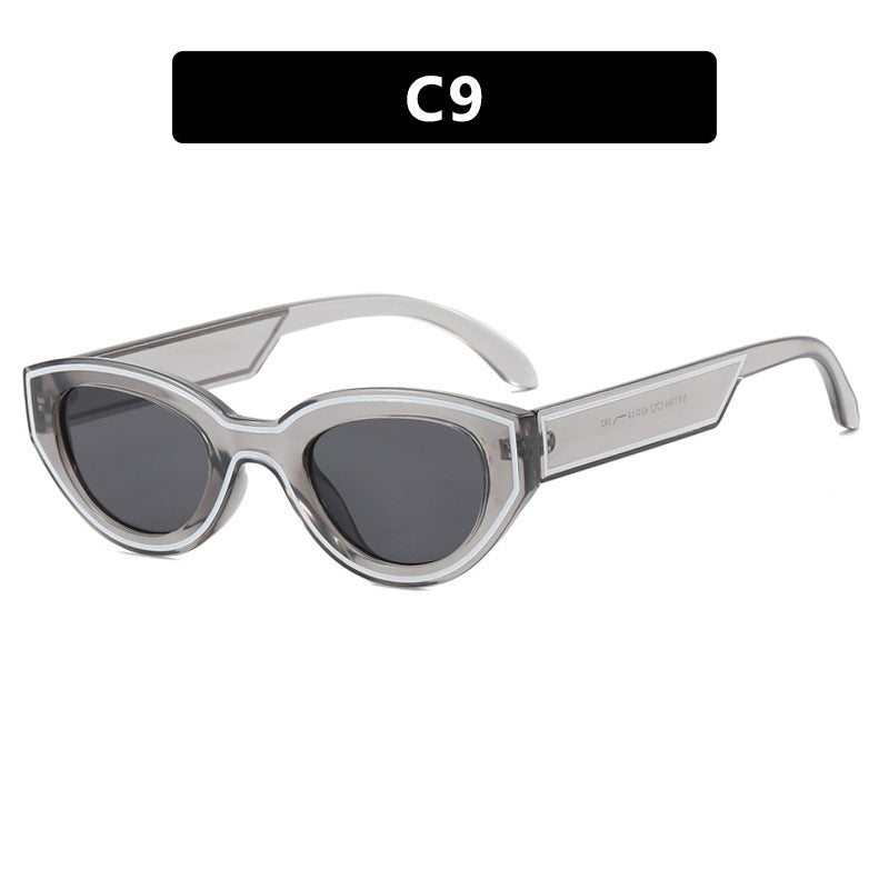 Women Cat-Eye Sunglasses with sturdy transparent frame and protective UV filter Bowlift