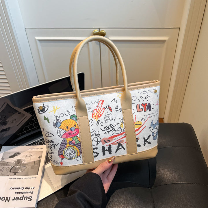 WoPlayful Illustrated Canvas Tote Bag Bowlift