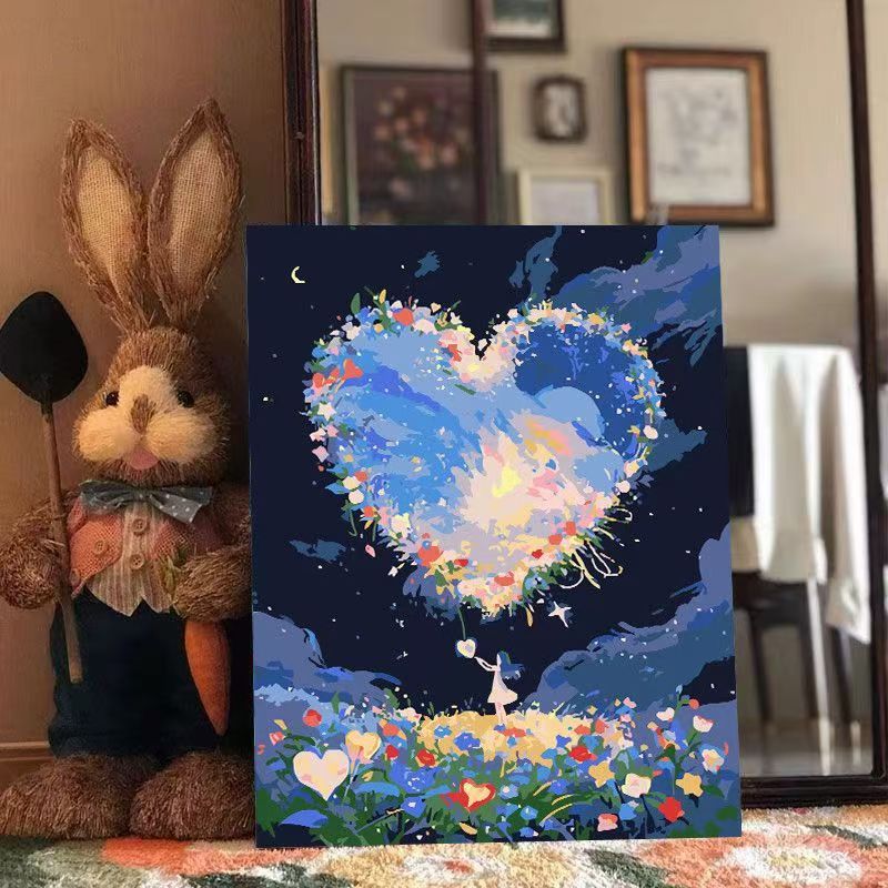 Artistic Heart-Themed Canvas Artwork Bowlift