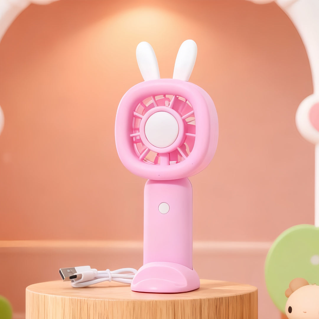 Women's Portable Mini Fan in Cute Bunny Design Bowlift
