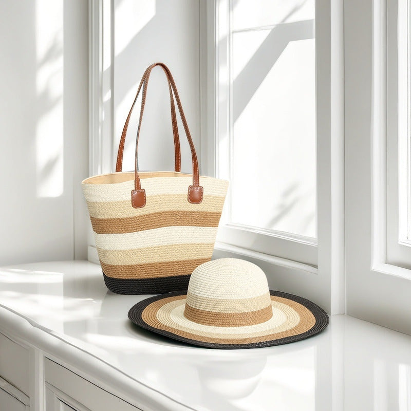 Beach bag with colorful stripes Bowlift