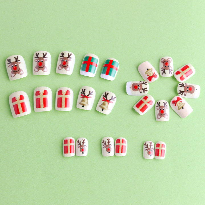 Whimsical Holiday-Themed Press-On Nails Bowlift