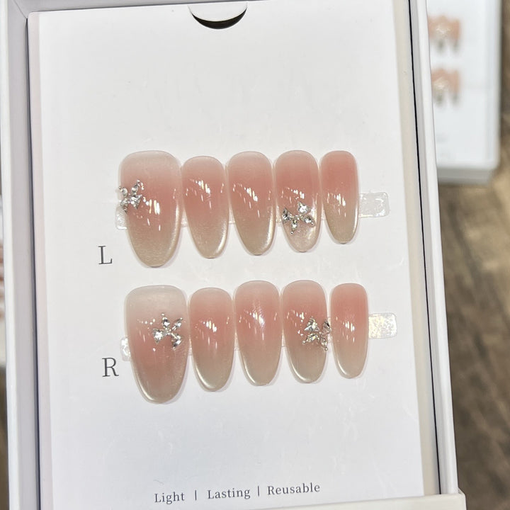Ombre Glitter Press-On Nail Art Set Bowlift