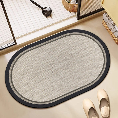 Textured Oval Kitchen Mat