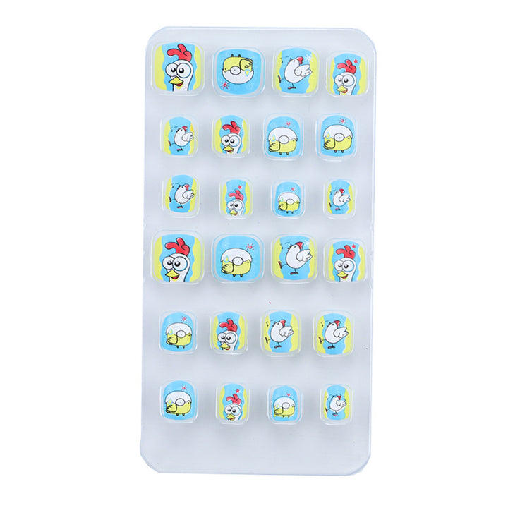 Playful Cartoon Animal Press-On Nail Set Bowlift