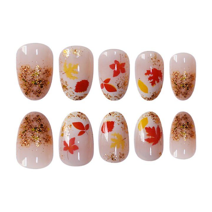 Autumn Leaf Press-On Nails Bowlift