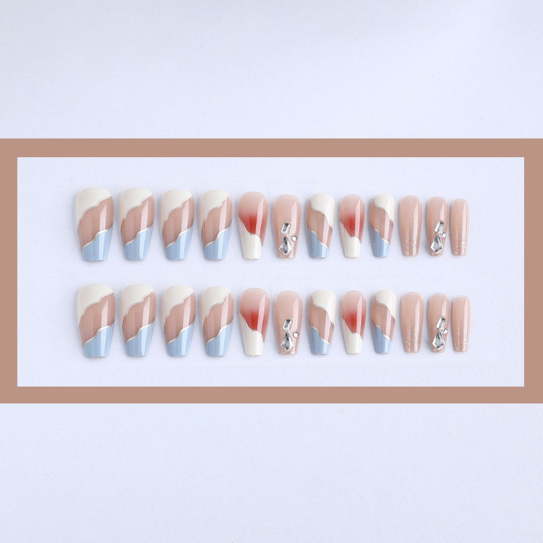 Artistic Press-On Nail Extensions Bowlift