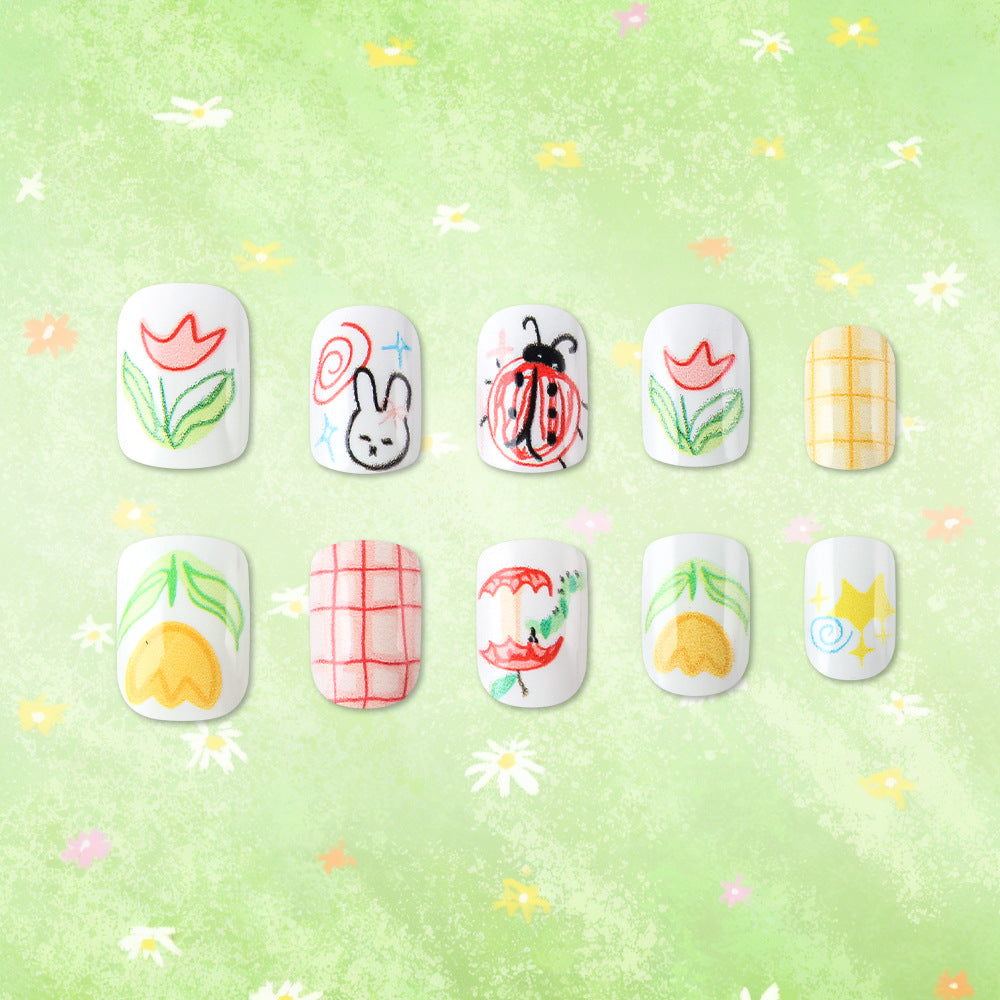 Artistic Illustrated Nail Art Wraps Bowlift