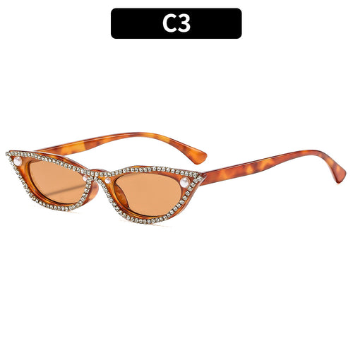 Vintage-Inspired Rhinestone Cat-Eye Sunglasses