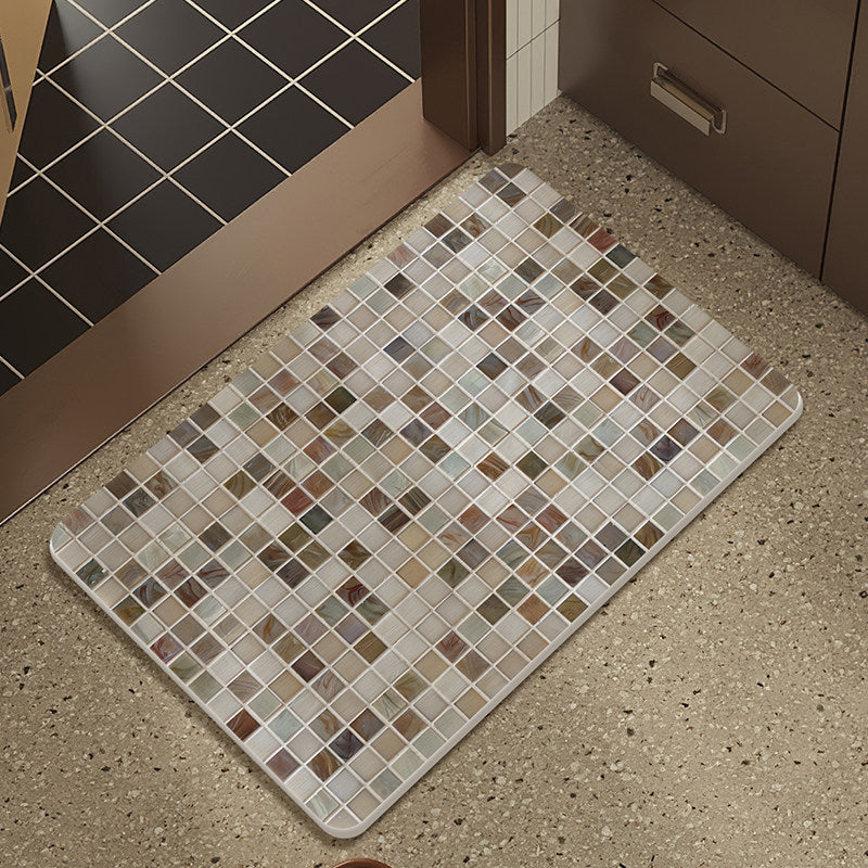 Mosaic Design Bath Mat Bowlift