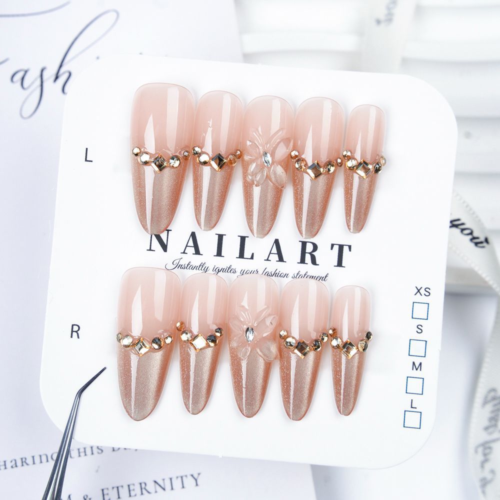 Artistic 3D Butterfly Press-On Nail Set Bowlift