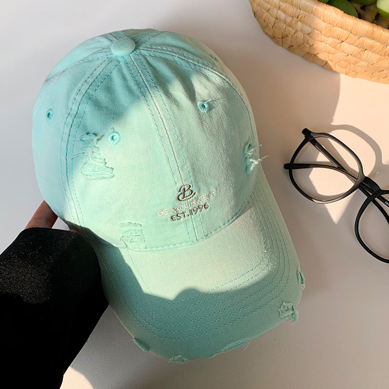 Women's Distressed Casual Baseball Cap Bowlift