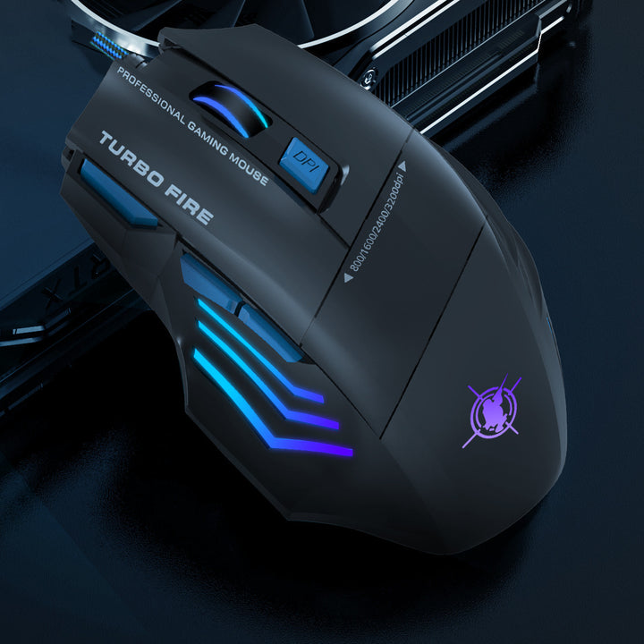 High-precision gaming mouse with adjustable DPI and RGB lighting Bowlift