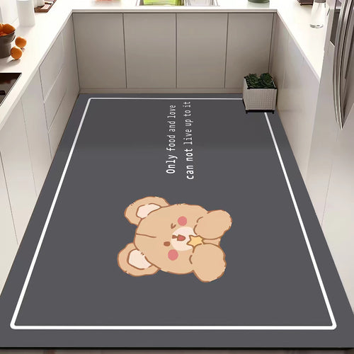Cute Animal-Themed Kitchen Mat