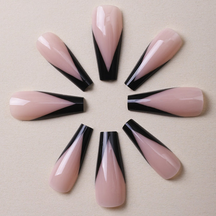 Artificial nail set with elegant tip accents Bowlift