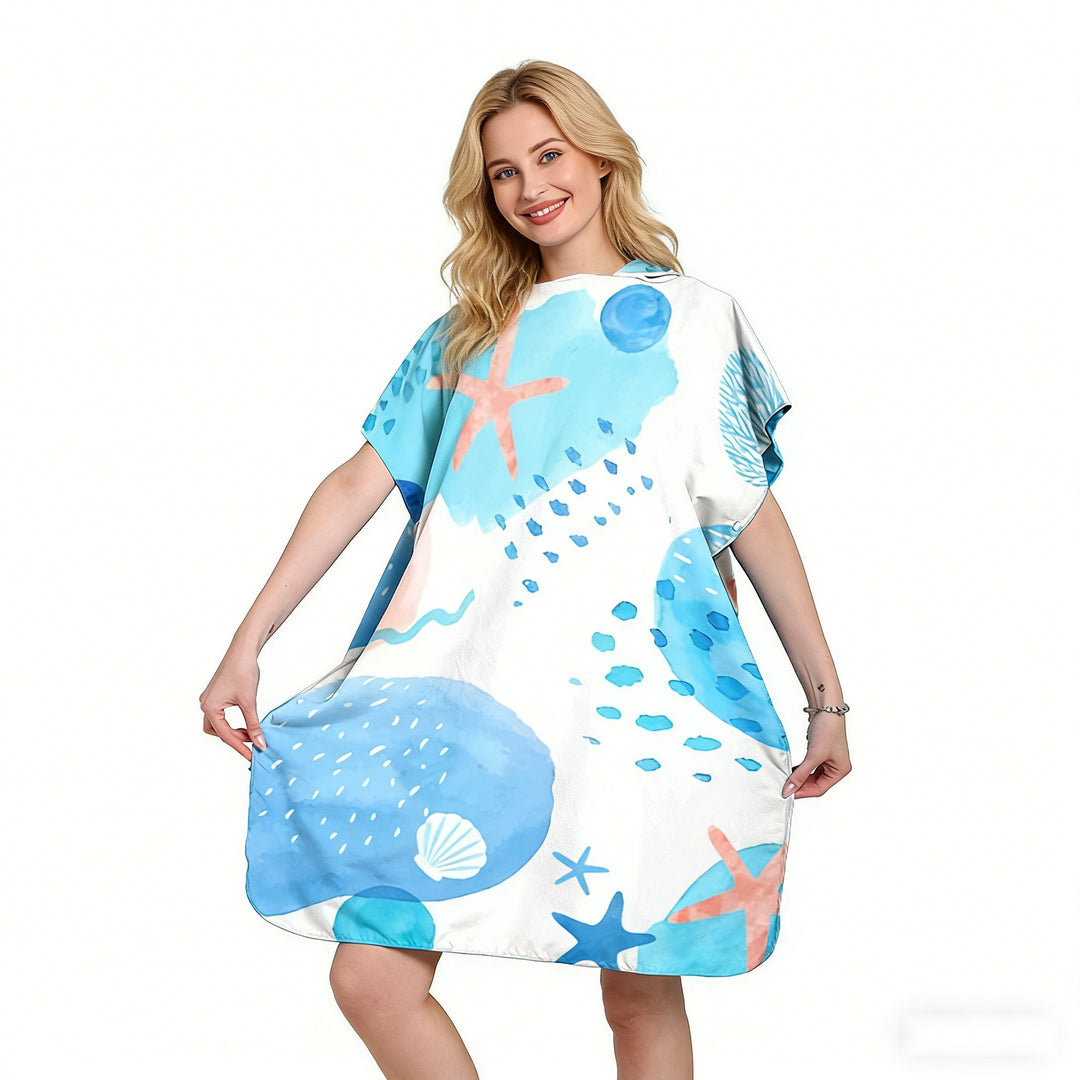 Beach dress with tropical print Bowlift