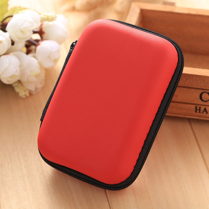 Compact Hard Shell Zippered Electronics Accessory Case Bowlift
