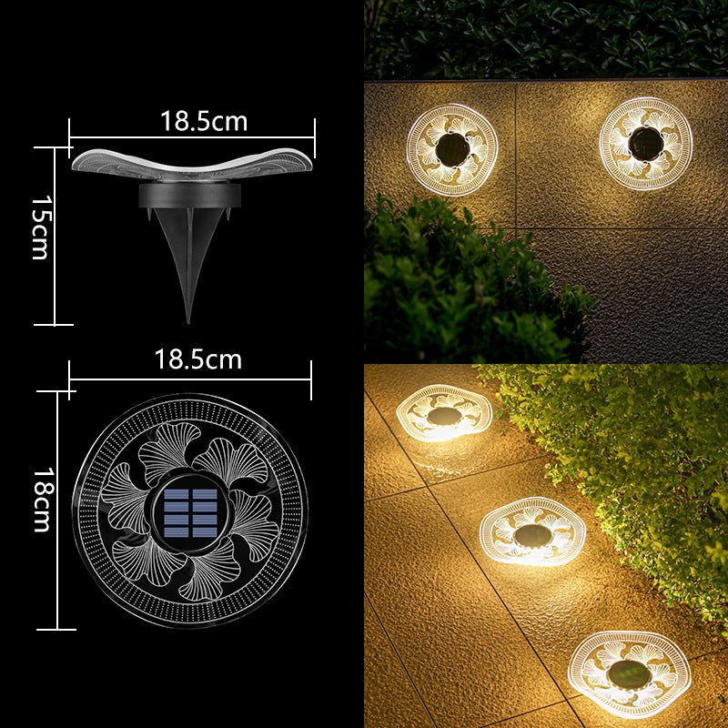 Decorative Solar Acrylic Petal Garden Stake LED Pathway Light Bowlift