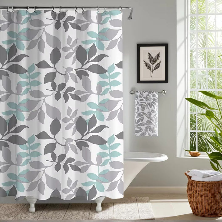 Floral Print Shower Curtain Bowlift