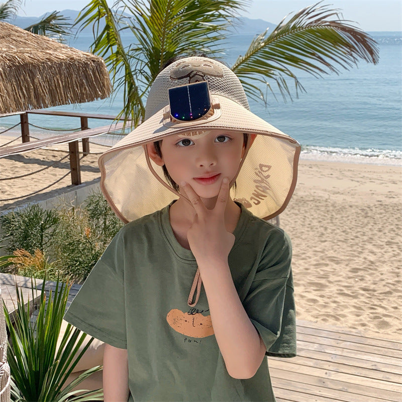 Ssun hat with solar mini fan, UV protection and wide neck protection Bowlift