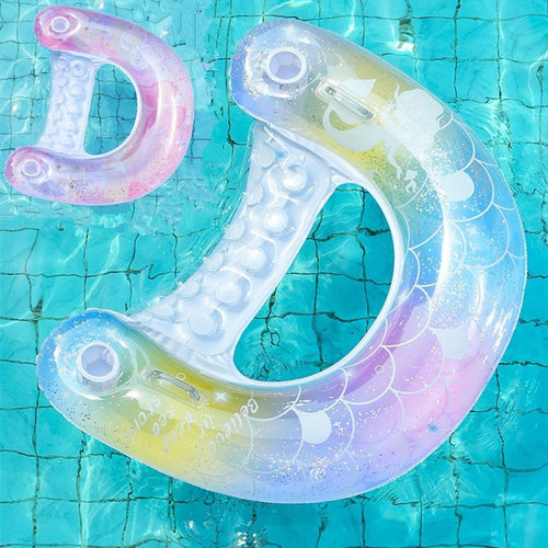 Inflatable Mermaid-Themed Pool Ride Bowlift