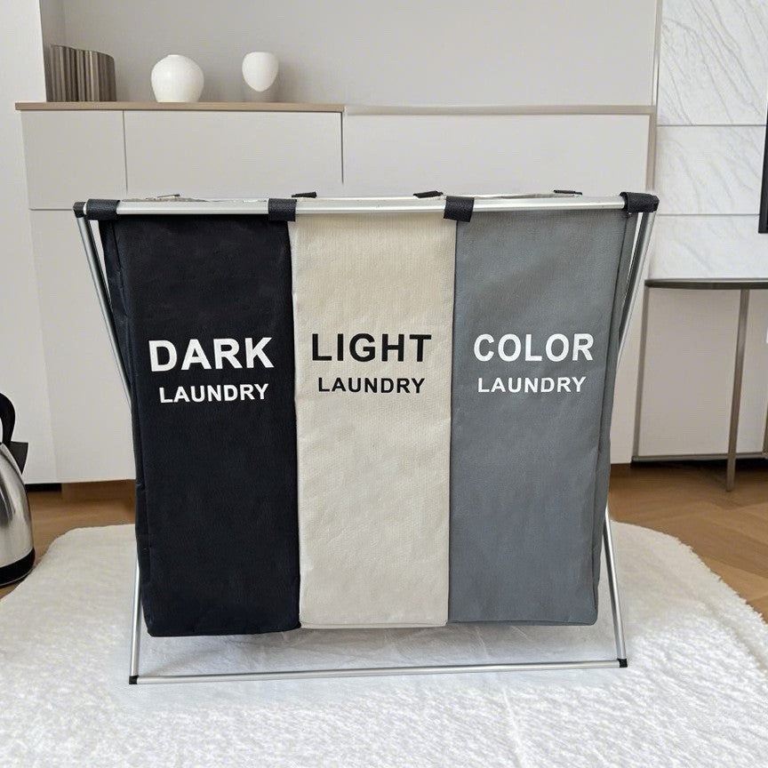 Laundry separation system with three compartments Bowlift